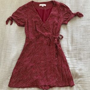 Red and White Polka Dot Romper